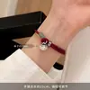 Pulseira de Prata Pura 999 com Caqui e Fio Vermelho para Homens e Mulheres, Estilo Chinês, Coisas Boas Acontecem, Boa Sorte, Pulseira de Fio Vermelho para o Ano de Nascimento
