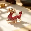 Broche del Zodiaco Chino Dragón, Broche de Metal Vintage, Nuevo Accesorio para Chaqueta de Traje Estilo Chino, Broche de Regalo