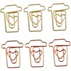 Clipes de Papel, Clipes de Papel Metálicos Coloridos de Formato Especial, Clipes Marcadores de Página, Material de Escritório para Estudantes, Armazenamento de Arquivos, Criativo e Fofo