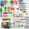 Set de señuelos, señuelo spinnerbait, cebo blando de pez, señuelo de rana, cebo biónico, juego completo de señuelos para pesca