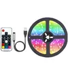 Luz LED con fuente de alimentación USB y pegamento 5050RGB, resistente al agua, control remoto por infrarrojos con tecla RF17, luz de ambiente de fondo de TV de 5 V
