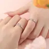 Anel Original Qianjia S999 Prata Esterlina Série Meow Wang Story Anéis de Casal Novos Fofos Joias de Mão Dropshipping