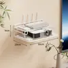 Estante de almacenamiento para decodificador de TV montado en la pared con WiFi y router, soporte sin taladro