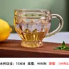 Taza de vidrio resistente al calor para el hogar, taza de té, taza de agua con asa, vaso de cerveza, vaso de jugo, vaso para bebidas, taza de café ámbar