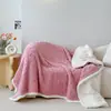 Amazon Comercio Exterior Transfronterizo Tafetán Compuesto Lana de Cordero Manta Doble Cara Manta Manta Otoño e Invierno Manta Cubierta de Doble Capa