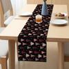 Nuevo camino de mesa navideño de lino estampado transfronterizo, mantel de restaurante occidental, mesa de comedor nórdica, camino de mesa navideño con muñeco de nieve