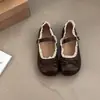 Zapatos Mary Jane con Lazo para Mujer, Adecuados para Faldas, Moda Primavera 2026, Punta Redonda Linda, Correa Única, Boca Baja, Zapatos de Tacón Grueso