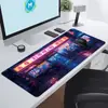 Cyberpunk Jogo Tecnologia Futurista Mouse Pad Super Grande E-Sports Tecnologia de Jogos Mat de Escritório Extra Grande Borda Antiderrapante Trava de Borda