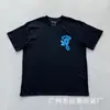 Camiseta de Manga Corta con Estampado de Letras Hip-Hop Americano Synaworld para Hombre, Top Casual Holgado de Cuello Redondo Estilo Europeo y Americano, Verano