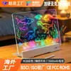 Tablero Acrílico Luminoso Anti-Rayaduras Tablero de Pintura y Graffiti para Niños Luz Nocturna RGB Colorida con Soporte Tablero de Escritura Juguete