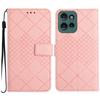Funda de cuero para teléfono MOTO G 5G 2025, tarjetero con diseño de diamante Google 9A, anticaída, color rojo Note14