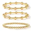 Pulsera elástica magnética de oro con temperamento europeo y americano, pulsera apilada multicapa de perlas de imitación barrocas, pulsera de nicho