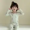 Xiyu Sugar Clase A Transpirable Amigable con la Piel Dibujos Animados Lycra Algodón Ropa de Casa para Bebé Conjunto de Ropa Interior de Otoño para Niños