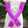 Guantes de Rendimiento para Cantante de Escenario Largo Pasarela Europea y Americana Guantes Sobre el Codo Vestido de Cena Retro Protección Solar Envío Directo