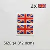 Bandera Union Jack 3D con Cúpula de Gel para Coche Coloreada 48X28mm X2
