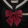 Jk Pajarita de Plumas Femenina Estilo Preppy Estilo Japonés Uniforme de Estudiante Accesorios para Camisa Uniforme de Soltero Lazo Traje de Marinero Rojo