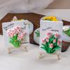 Meimuer 2D estéreo ramo de tulipanes flor de narciso diy aromaterapia yeso mesa de mesa molde de silicona