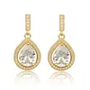 Venta caliente de Amazon pendientes de gota de agua de circón collar para mujer Joyería collar diseño de nicho traje de joyería de moda