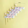 Estilo Ins Adorno de Papel para Pastel Oso Sonriente Estrella Amor Flor Adorno para Pastel de Cumpleaños Decoración para Pastel