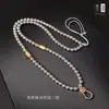Cadena de Amuleto Budista Tailandés Taiga con Concha de Perla Blanca Cadena de Tres Colgantes Cadena de Amuleto Budista Thangka de 3 Perlas Grises Collar para Mujer