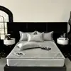 Tapete gelado de seda gelada de luxo leve Classe A, conjunto lavável de três peças, tapete de resfriamento de verão para ar condicionado, adequado para dormir nu no verão, também adequado para bebês