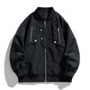 Jaqueta de couro masculina outono e inverno nova moda costura cor contrastante jaqueta de couro americana jaqueta de couro casual bonito terno de beisebol