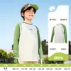 Camisa Esportiva de Proteção Solar Color Block Cor de Bebê Limão Secagem Rápida 2026 Verão Manga Longa Toque Fresco para Meninos e Meninas Atacado