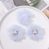 Estilo Super Hada Princesa Malla de Perlas y Pedrería Flor Tejida a Mano Versátil Pasador Material para Accesorios de Cabello Venta al por Mayor