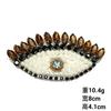 Suministro transfronterizo directo de fábrica de joyería de microincrustación de cobre Ojos del diablo llenos de diamantes tarjeta de mano accesorios de joyería simples europeos y americanos