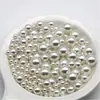 Meio furo pérola artificial plástico ABS rebite de furo único pingente brincos contas soltas moagem a água contas redondas
