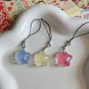 Lindo Jelly Delgada Flash Grasa Estrella Cuerda para Teléfono Móvil Rosa Corazón de Chica Tierna Estrella de Cinco Puntas Dulce Colgante de Bolso Regalo para Pareja