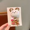 Pasador de Pelo de Peluche de Dibujos Animados Gato Kt Otoño e Invierno Dulce Accesorios para el Cabello para Niños Clip para Flequillo Cabello Suelto Clip Lateral