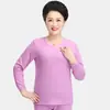 Roupa Térmica de Outono e Inverno para Mulheres de Meia-Idade e Idosas, Algodão Acolchoado de Três Camadas, Roupa Térmica Quente para Mães, Roupa Térmica Masculina e Feminina para Todas as Idades, Camada Base de Outono e Inverno