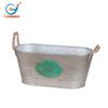 Venta al por mayor de fábrica cesta de almacenamiento vintage de hierro cubo de hielo decorativo de metal galvanizado para interiores cubo decorativo de panal maceta