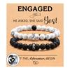 Explosiones Pino Blanco Cuentas Escarchadas Pulsera traje Cuentas Blancas y Negras Pulsera de Pareja Par de Amor Cuentas de Acero Inoxidable