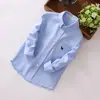 Camisas para Niños, Camisas de Manga Larga para Niños, 3-14 Años, Primavera y Otoño, Cuello Camisero, Dibujos Animados, Casual, Niños de Edad Media y Mayores, Uniformes Escolares para Niños, Tallas Pequeñas y Medianas