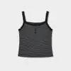 Shijian [Algodón para Bebé Clase A] Camisola con Ribete de Encaje, Cuello Semi Abotonado que Muestra la Clavícula 2026 Otoño 11707