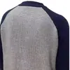 Suéter de cuello redondo para hombre, suéter de punto con bloques de color de moda otoño/invierno, capa base cálida, suéter de punto casual, tejido grueso para hombre