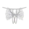 Roupa íntima sexy calcinha fio transparente de renda sexy feminina para casal amarração calça T vazada quente