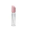 Shanyi Novo Modelo Tubo Redondo Rosa para Gloss Labial, Tubo Transparente para Brilho Labial, Tubo de Plástico para Óleo Labial, Materiais de Embalagem Cosmética Atacado