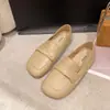 Sapatos tipo feijão com sola macia, um passo, salto de calcanhar para pisar, sapatos baixos de uso duplo, sapatos para dirigir, femininos, novo verão 2022