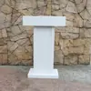 Púlpito de Fala Branco Simples de Alta Qualidade, Mesa de Palestra Moderna, Mesa de Boas-Vindas, Mesa de Recepção, Mesa do Anfitrião, Mesa de Inscrição