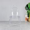 Cadeira de Jantar Acrílica Transparente Mais Vendida Cadeira de Mesa de Jantar Cadeira com Encosto de Plástico Cadeira de Cristal para Casamento Hotel Banquete Casamento