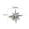 F136 arete de titanio con forma de erizo de mar estrella de seis puntas diamante clavo para hueso de la oreja aleación de titanio G23 perforación del cuerpo humano joyería para la oreja de estrella