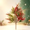 Decoração de Natal em rattan Coroa de frutas vermelhas Coroa de Natal Decoração para casa Coroa de Natal Poda de Natal