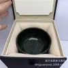 Transmisión en Vivo Piedra Medicinal Natural Jade Rey Cuenco de Jade Tíbet Jade Imán Fuerte Jade Serpentina Cuenco de Arroz Tíbet Jade Verde Oscuro Cuenco con Juego de Caja