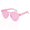 Gafas de Sol Corazón Melocotón Corazón Congelado Transparentes Gafas de Sol Color Caramelo Europeas y Americanas Gafas de Sol Oceánicas Integradas