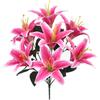 Perfume de Flor de Lirio Simulada Lirio Orquídea Tigre Decoración de Sala de Estar Exhibición Flor Falsa Arreglo Floral para Arco de Boda Ramo de Flores de Seda