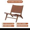 Cadeira de Sofá Madeira Maciça Couro de Sela Único Cadeira de Rattan Corda de Cânhamo Lazer Estilo Japonês Cama de Segunda Mão Bed and Breakfast Varanda Cadeira Preguiçosa