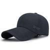 Chapéu masculino ao ar livre Long Brim Shade Bordado Boné de beisebol de meia-idade Four Seasons Fashion Travel Big Brim Cap Men